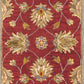 HomeRoots 2' x 7' Red Floral Vines Bordered Wool Runner Rug