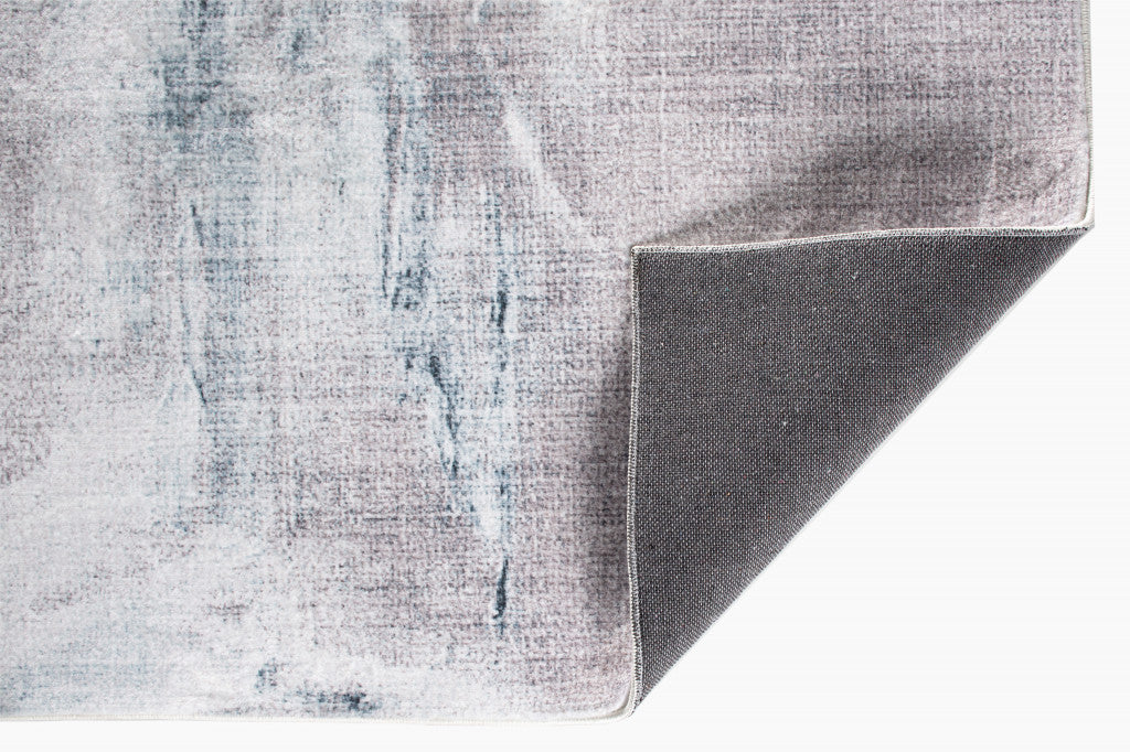 HomeRoots 2' x 7' Sand Abstract Splash Modern Runner Rug