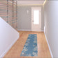 HomeRoots 2' x 7' Sea Blue Costal Runner Rug