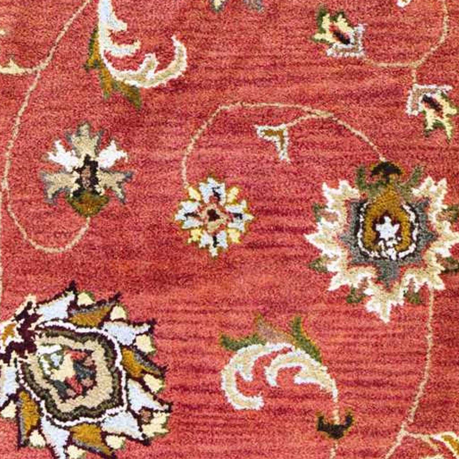 HomeRoots 2' x 7' Sienna Floral Vines Wool Runner Rug