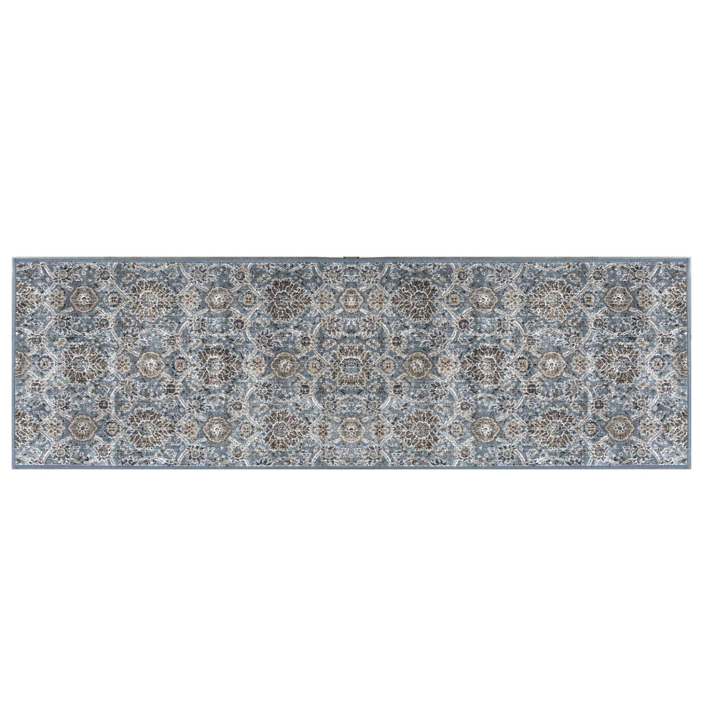 HomeRoots 2' x 7' Slate Ancient Viscose Runner Rug