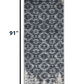 HomeRoots 2' x 7' Slate Blue Polypropylene Runner Rug
