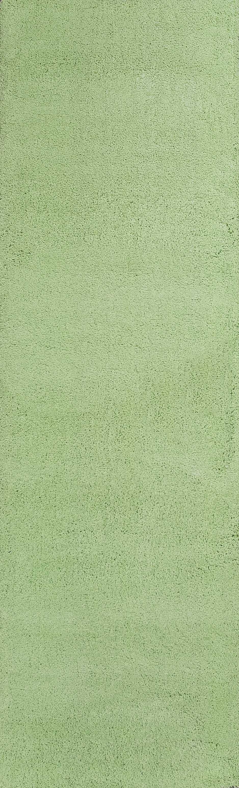 HomeRoots 2' x 7' Spearmint Green Plain Runner Rug