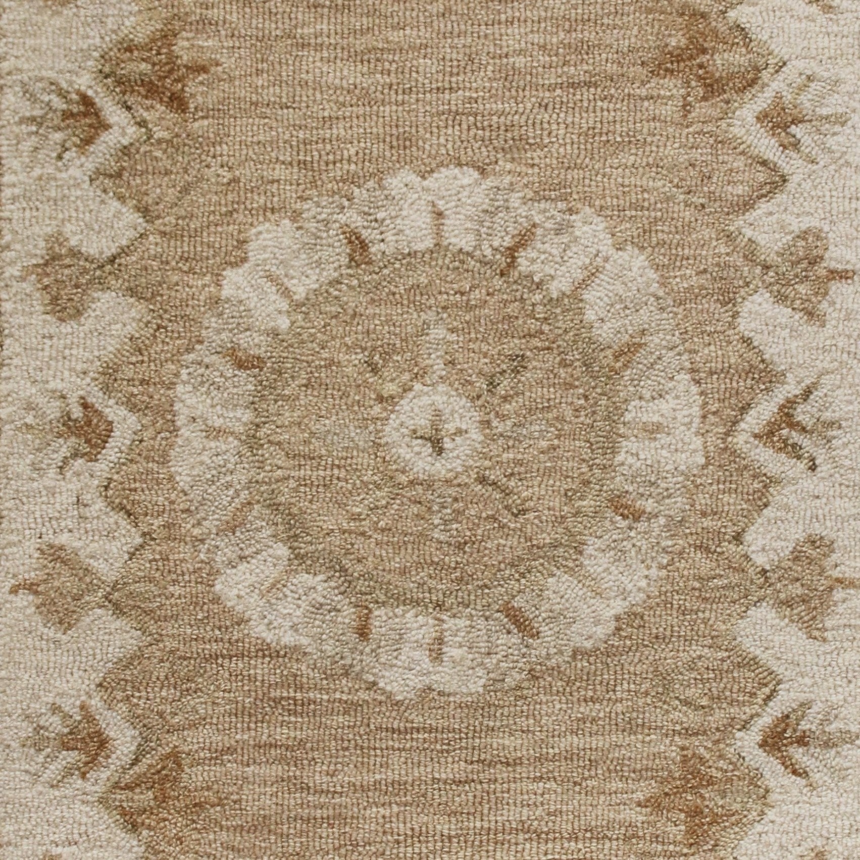 HomeRoots 2' x 7' Tan Retro Modern Medallion Runner Rug