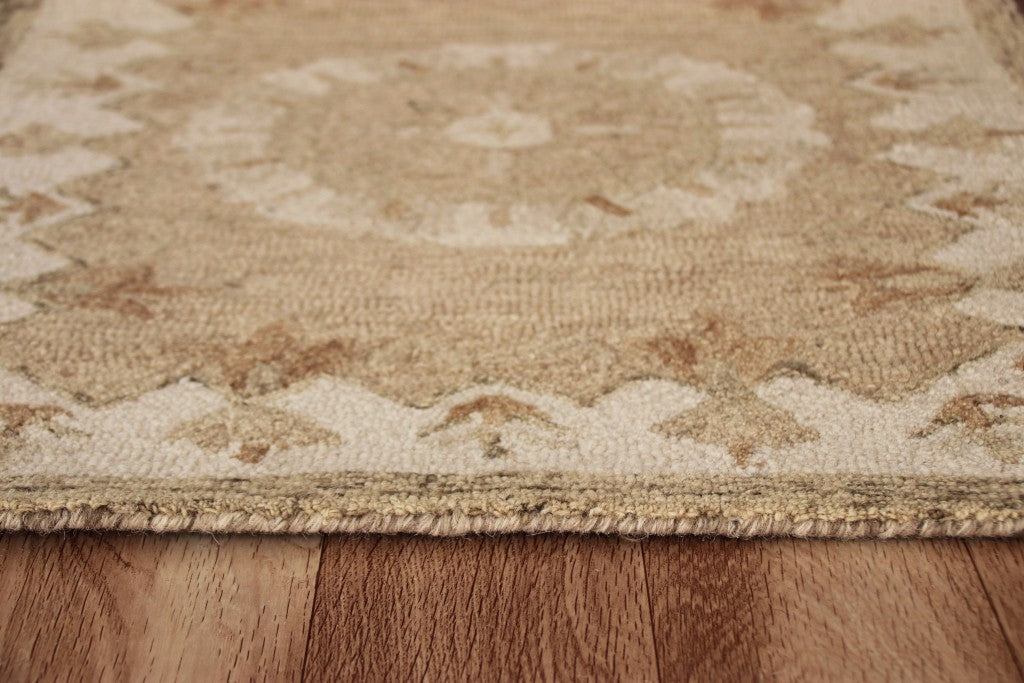 HomeRoots 2' x 7' Tan Retro Modern Medallion Runner Rug
