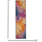 HomeRoots 2' x 8' Abstract Brights Sunburst Runner Rug