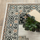 HomeRoots 2' x 8' Abstract Ivory and Gray Geometric Indoor Runner Rug