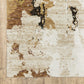 HomeRoots 2' x 8' Abstract Weathered Beige and Gray Indoor Runner Rug