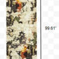 HomeRoots 2' x 8' Abstract Weathered Beige and Gray Indoor Runner Rug