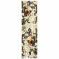 HomeRoots 2' x 8' Abstract Weathered Beige and Gray Indoor Runner Rug
