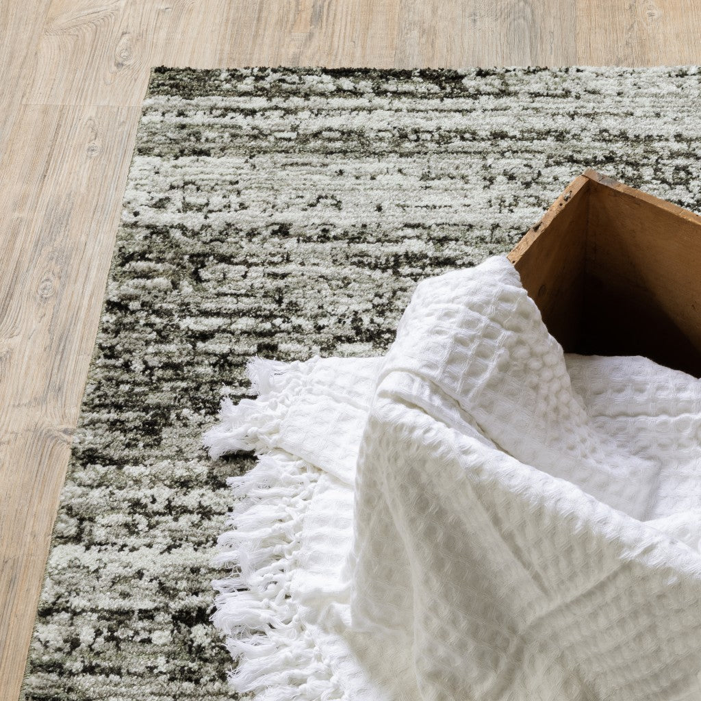 HomeRoots 2' x 8' Ash and Slate Abstract Runner Rug