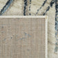 HomeRoots 2' x 8' Beige Blue Distressed Chevron Runner Rug