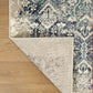 HomeRoots 2' x 8' Beige Blue Distressed Diamonds Runner Rug