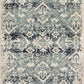 HomeRoots 2' x 8' Beige Blue Distressed Diamonds Runner Rug