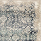 HomeRoots 2' x 8' Beige Blue Distressed Diamonds Runner Rug