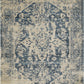 HomeRoots 2' x 8' Beige Blue Distressed Medallion Runner Rug