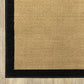 HomeRoots 2' x 8' Beige and Black Plain Indoor Outdoor Runner Rug