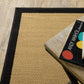 HomeRoots 2' x 8' Beige and Black Plain Indoor Outdoor Runner Rug