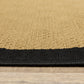 HomeRoots 2' x 8' Beige and Black Plain Indoor Outdoor Runner Rug