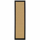 HomeRoots 2' x 8' Beige and Black Plain Indoor Outdoor Runner Rug