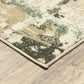 HomeRoots 2' x 8' Beige and Blue Block Indoor Runner Rug