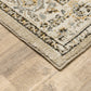 HomeRoots 2' x 8' Beige and Ivory Center Jewel Runner Rug