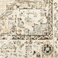 HomeRoots 2' x 8' Beige and Ivory Center Jewel Runner Rug