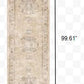 HomeRoots 2' x 8' Beige and Ivory Center Jewel Runner Rug
