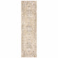 HomeRoots 2' x 8' Beige and Ivory Center Jewel Runner Rug