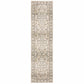 HomeRoots 2' x 8' Beige and Ivory Medallion Runner Rug