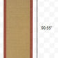 HomeRoots 2' x 8' Beige and Red Plain Indoor Outdoor Runner Rug