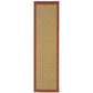 HomeRoots 2' x 8' Beige and Red Plain Indoor Outdoor Runner Rug