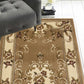 HomeRoots 2' x 8' Beige or Ivory Medallion Runner Rug