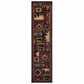 HomeRoots 2' x 8' Black and Brown Nature Lodge Runner Rug