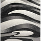 HomeRoots 2' x 8' Black and Gray Abstract Marble Runner Rug