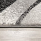 HomeRoots 2' x 8' Black and Gray Abstract Marble Runner Rug