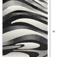 HomeRoots 2' x 8' Black and Gray Abstract Marble Runner Rug