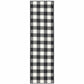 HomeRoots 2’ x 8’ Black and Ivory Gingham Indoor Outdoor Runner Rug