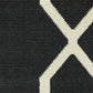 HomeRoots 2' x 8' Black and Ivory Trellis Indoor Outdoor Runner Rug