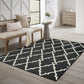 HomeRoots 2' x 8' Black and Ivory Trellis Indoor Outdoor Runner Rug