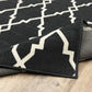 HomeRoots 2' x 8' Black and Ivory Trellis Indoor Outdoor Runner Rug
