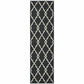 HomeRoots 2' x 8' Black and Ivory Trellis Indoor Outdoor Runner Rug