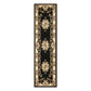 HomeRoots 2' x 8' Black or Ivory Medallion Runner Rug