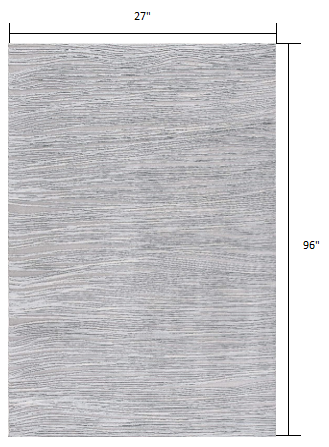 HomeRoots 2' x 8' Blue Abstract Strokes Runner Rug
