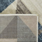 HomeRoots 2' x 8' Blue Beige Nested Diamonds Modern Runner Rug
