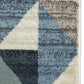 HomeRoots 2' x 8' Blue Beige Nested Diamonds Modern Runner Rug