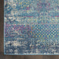 HomeRoots 2' x 8' Blue Distressed Medallion Runner Rug