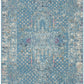 HomeRoots 2' x 8' Blue Distressed Medallion Runner Rug