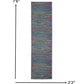 HomeRoots 2' x 8' Blue Distressed Striations Runner Rug