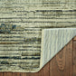 HomeRoots 2' x 8' Blue Ivory Abstract Striped Runner Rug